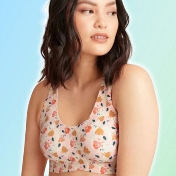 NWT KNIX LuxeLift Pullover Bra Womens Medium Wireless Spring Bloom Sz XXS+ - Picture 1 of 5